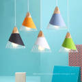 Lampe à suspension suspendue en métal coloré moderne pour café